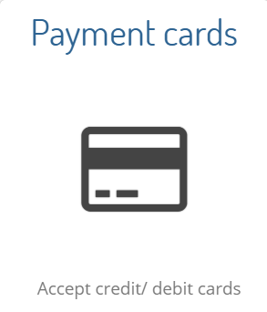 Enter 'Payment cards' section